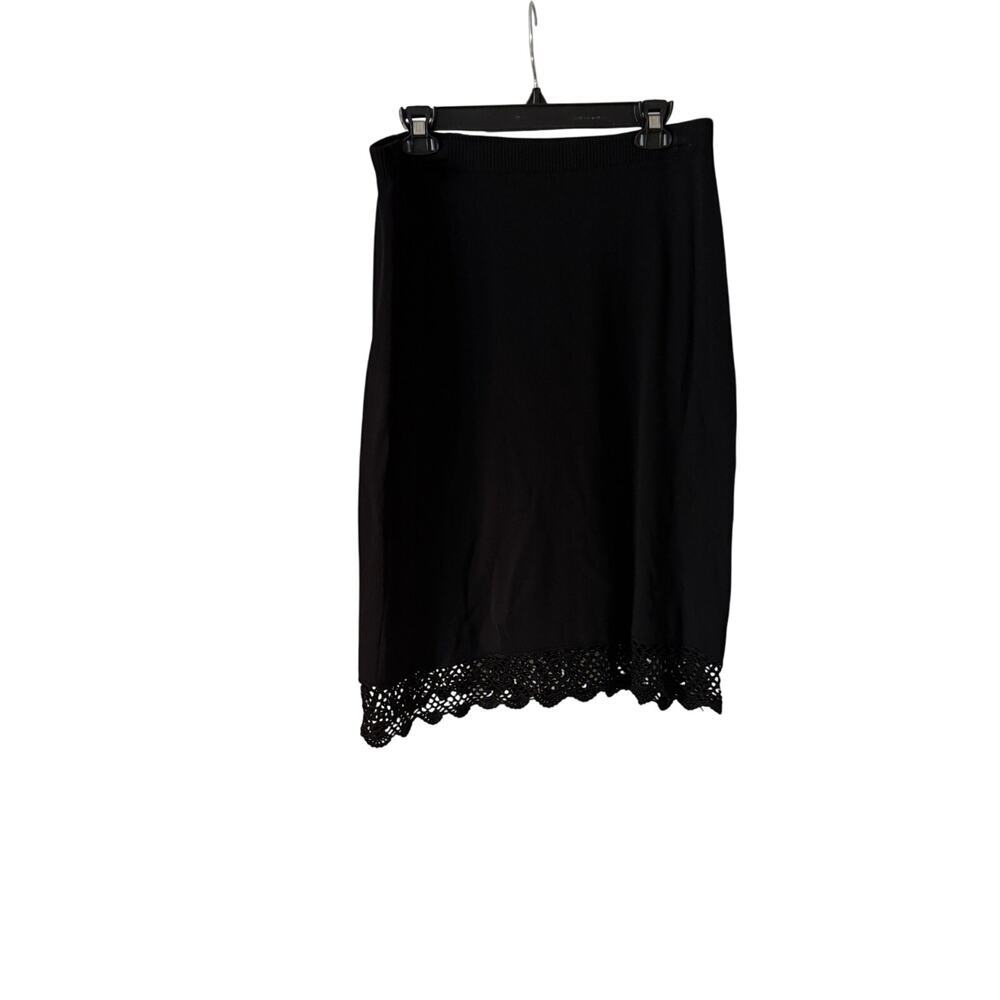 Notations Women's Size XL Black Skirt Crochet Bottom with‎ Beads